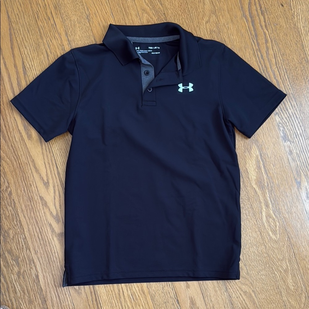 Under Armour Boys Black Polo Shirt
